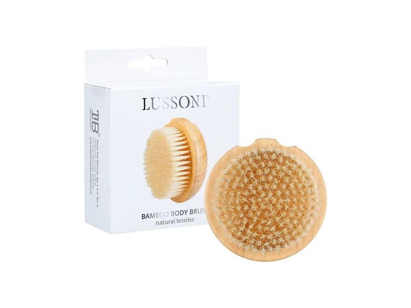 Почистваща и ексфолираща четка Lussoni Bamboo Кръгъл