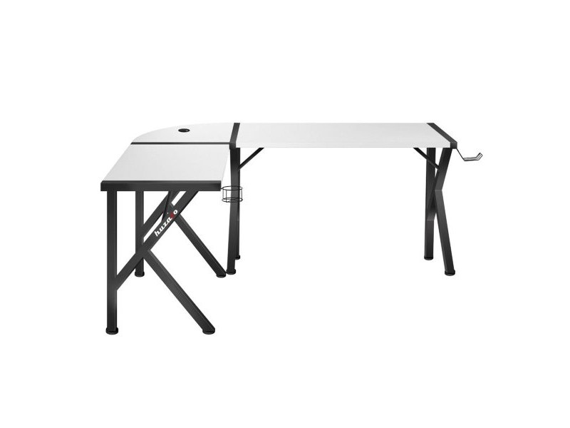 Бюро Huzaro Hero 6.3 Бял Черен Стомана Подложка от Въглеродни Влакна 154 x 74 x 117 cm