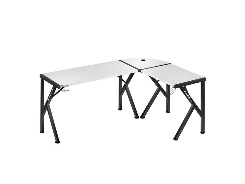 Бюро Huzaro Hero 6.3 Бял Черен Стомана Подложка от Въглеродни Влакна 154 x 74 x 117 cm