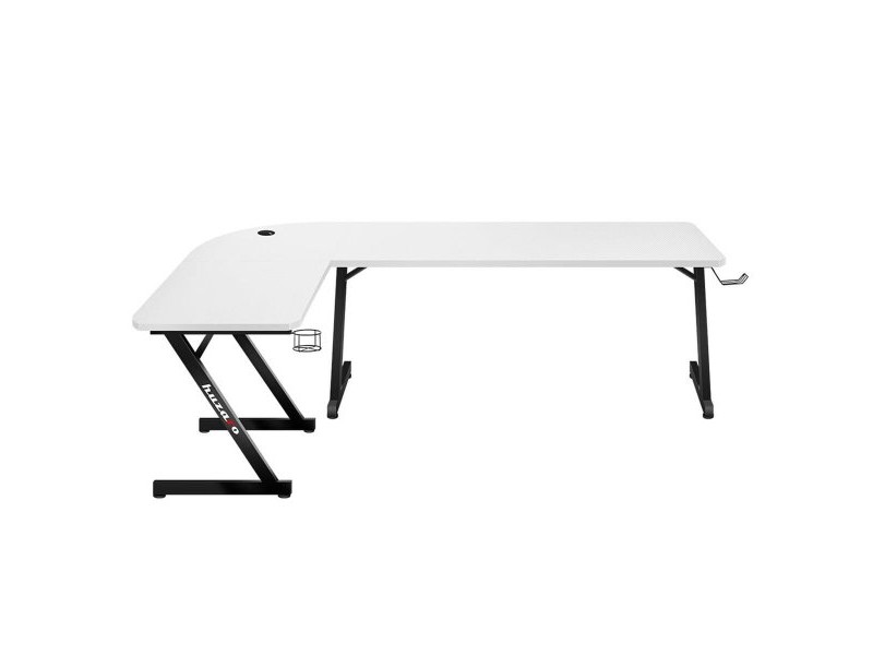 Бюро Gaming Huzaro HZ-Hero 7.0 Бял Черен Подложка от Въглеродни Влакна 154 x 72,5 x 117 cm