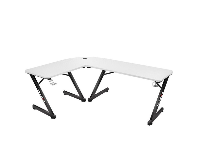 Бюро Gaming Huzaro HZ-Hero 7.0 Бял Черен Подложка от Въглеродни Влакна 154 x 72,5 x 117 cm