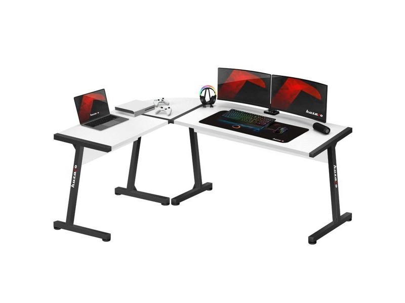 Бюро Huzaro HZ-Hero 6.0 Бял Стомана Подложка от Въглеродни Влакна 178 x 4 x 112 cm