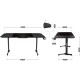 Бюро Gaming Huzaro HZ-Hero 4.7 Черен Дървен MDF 160 x 75 cm