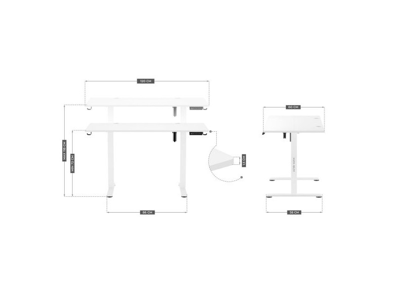 Бюро Gaming Mark Adler MA-Leader 7.0 White Бял