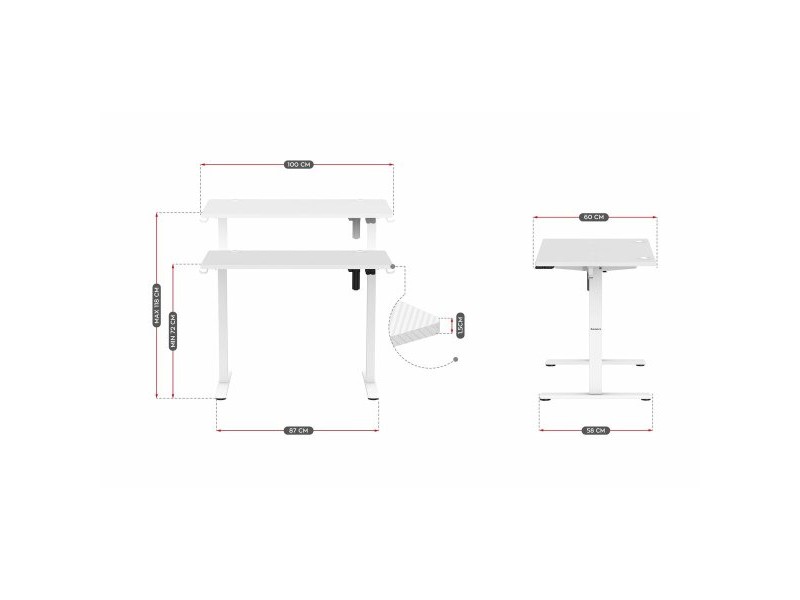 Бюро Huzaro HZ-Hero 7.9 White Бял