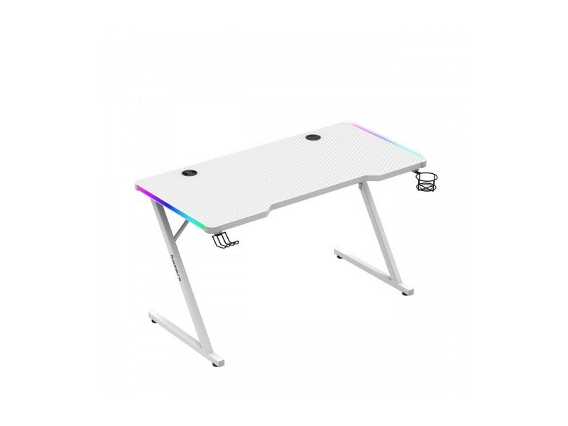Бюро Gaming Huzaro HZ-Hero 2.5 White RGB Бял 120 x 75 x 60 cm