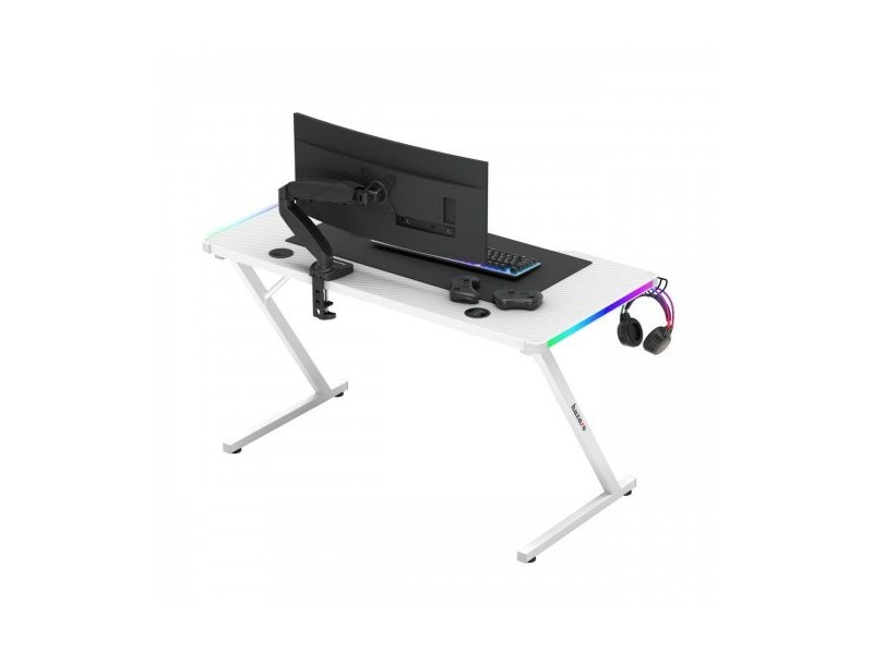 Бюро Gaming Huzaro HZ-Hero 2.5 White RGB Бял 120 x 75 x 60 cm