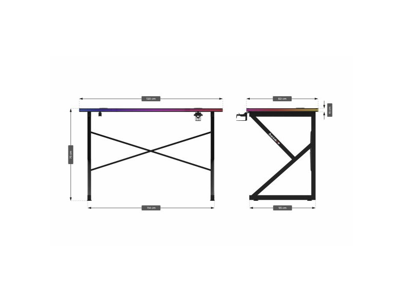 Бюро Huzaro HZ-Hero 1.7 RGB Black