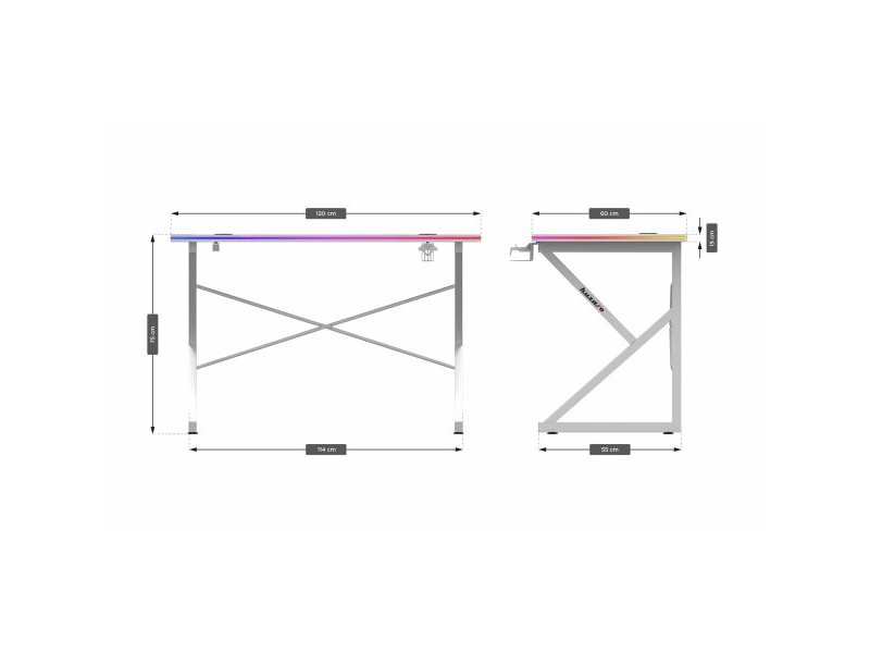 Бюро Huzaro HZ-Hero 1.7 RGB White