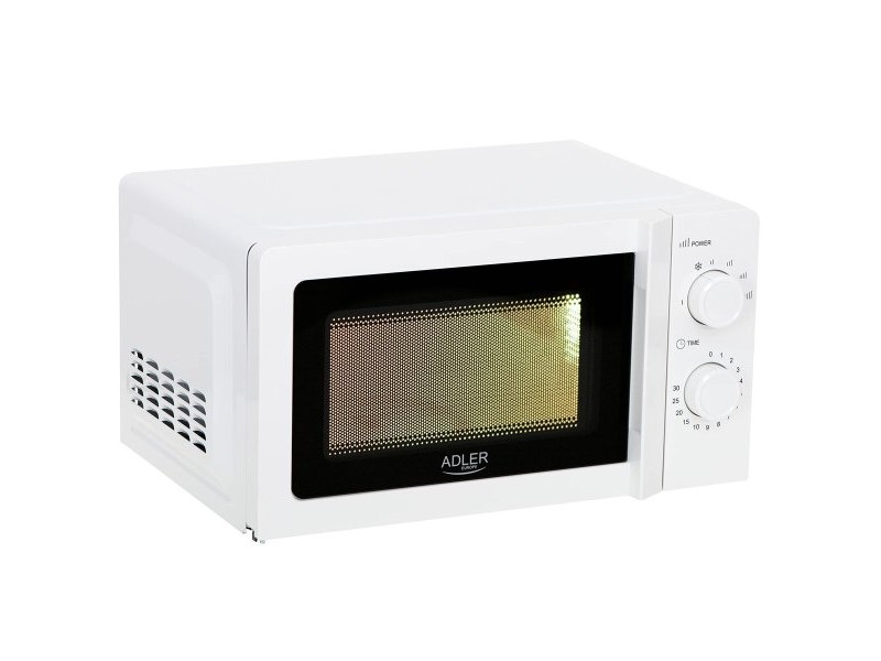 микровълновата фурна Adler AD 6205 Бял Черен 700 W 20 L