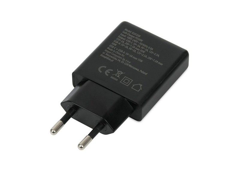 Зарядно за стена Ibox ILUC43B Черен 30 W (1 броя)