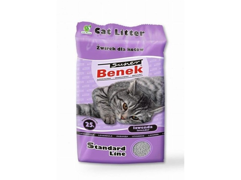 Пясък за котки Super Benek                                 Лавандула 25 L