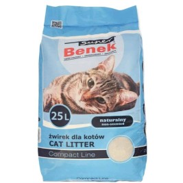 Пясък за котки Super Benek Compact Natural Бежов 25 L