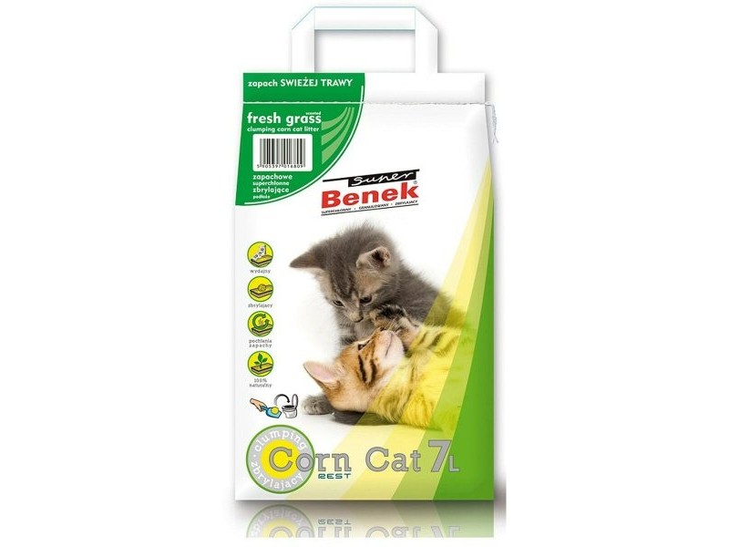 Пясък за котки Super Benek                                 Hierba 7 L