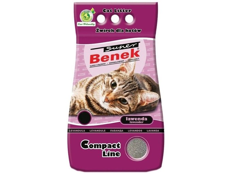 Пясък за котки Super Benek Compact Lawenda Сив 25 L