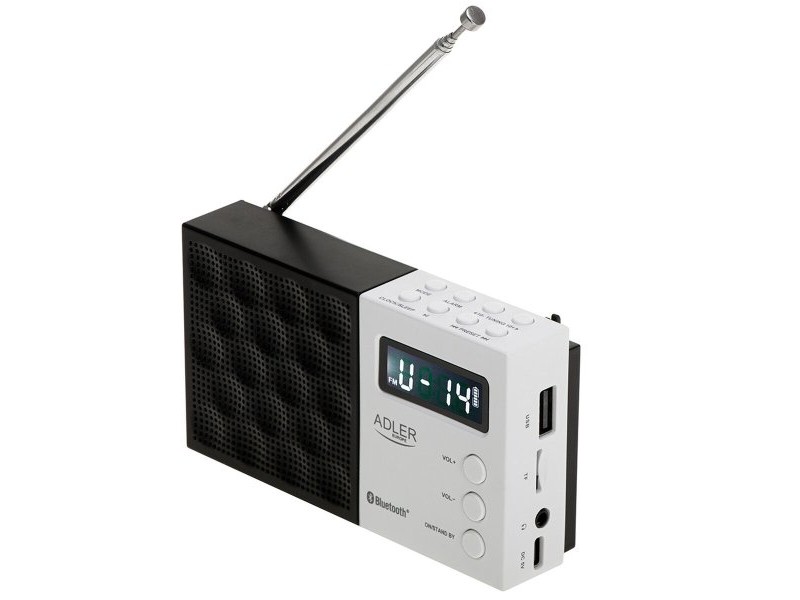 Радио Adler pll fm ad 1908 Черен Бял