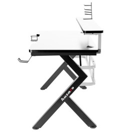 Бюро Gaming Huzaro HZ-Hero 5.0 White Бял Черен Подложка от Въглеродни Влакна 120 x 60 cm