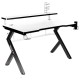 Бюро Gaming Huzaro HZ-Hero 5.0 White Бял Черен Подложка от Въглеродни Влакна 120 x 60 cm