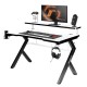 Бюро Gaming Huzaro HZ-Hero 5.0 White Бял Черен Подложка от Въглеродни Влакна 120 x 60 cm