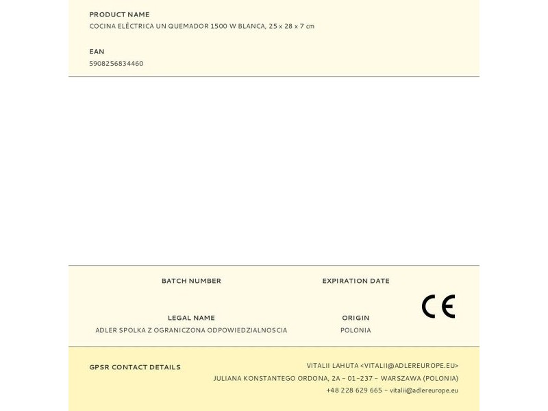 Котлон Adler AD 6503 1500 W