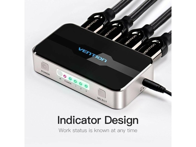 HDMI суич Vention AFFH0 Сив