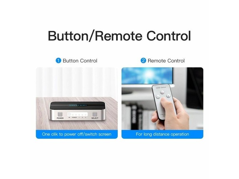 HDMI суич Vention AFFH0 Сив