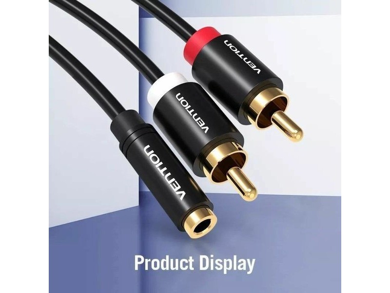 Аудио Кабел Жак към RCA Vention VAB-R01-B200 2 m