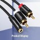 Аудио Кабел Жак към RCA Vention VAB-R01-B200 2 m