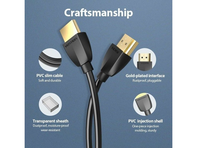 Кабел HDMI Vention AAIBI 3 m Черен