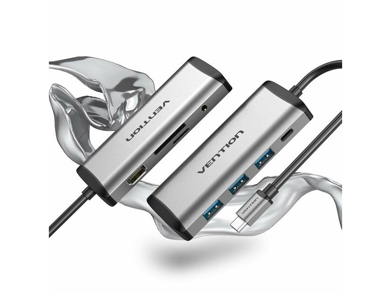 USB извод Vention THAHB Черен