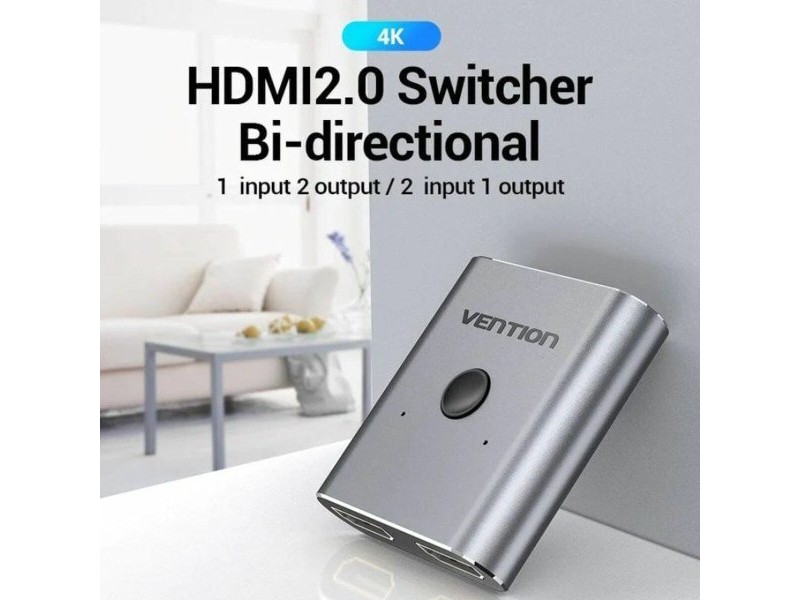 HDMI суич Vention AFUH0 Сив