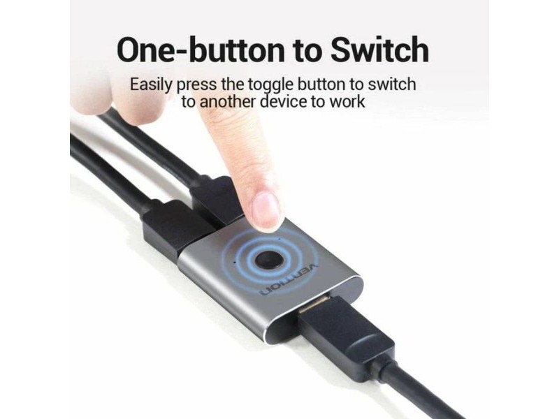 HDMI суич Vention AFUH0 Сив