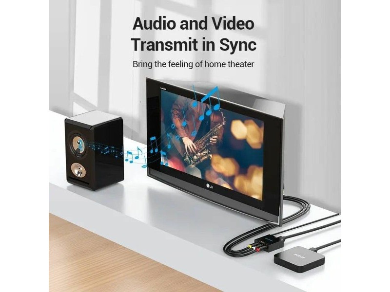 Адаптер за RCA към HDMI Vention AEEB0 Черен