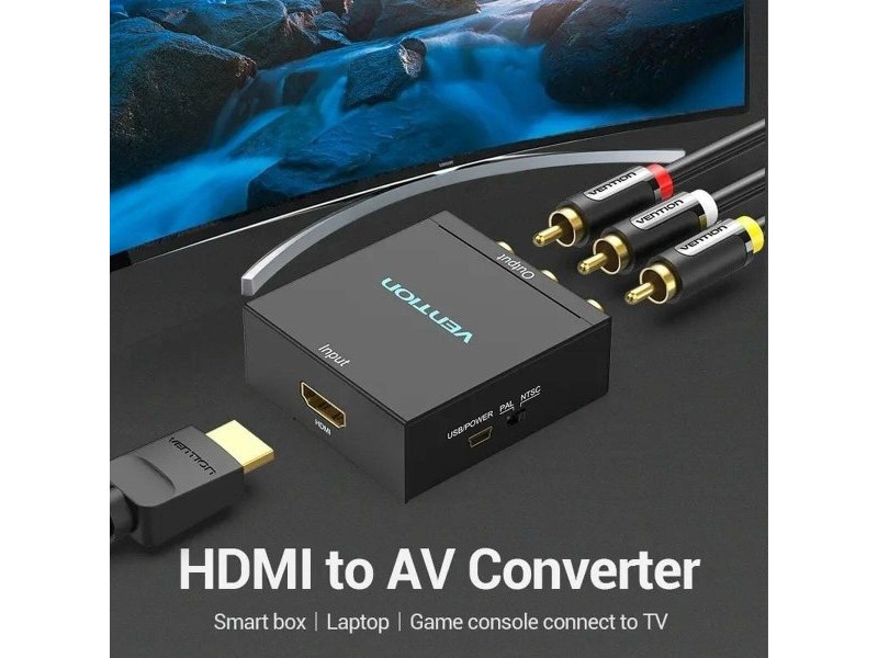 Адаптер за RCA към HDMI Vention AEEB0 Черен