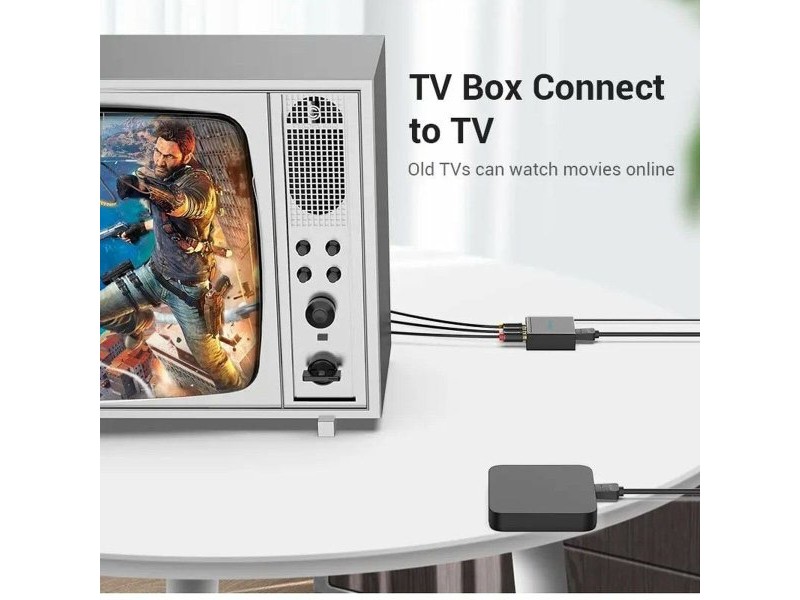 Адаптер за RCA към HDMI Vention AEEB0 Черен
