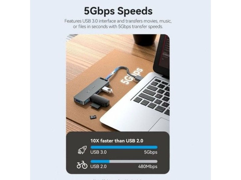 USB извод Vention CHLBB Черен (1 броя)