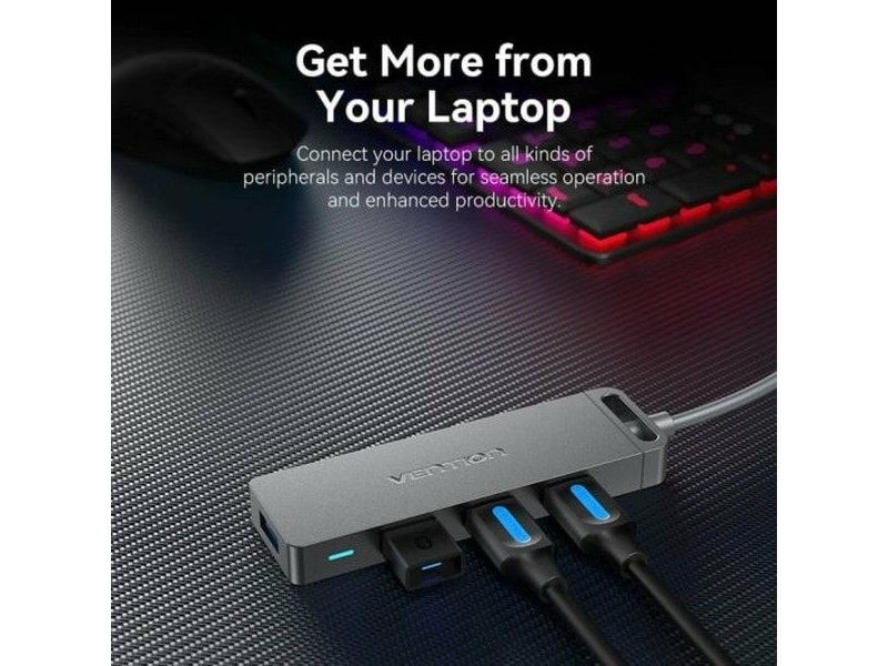 USB извод Vention CHLBB Черен (1 броя)