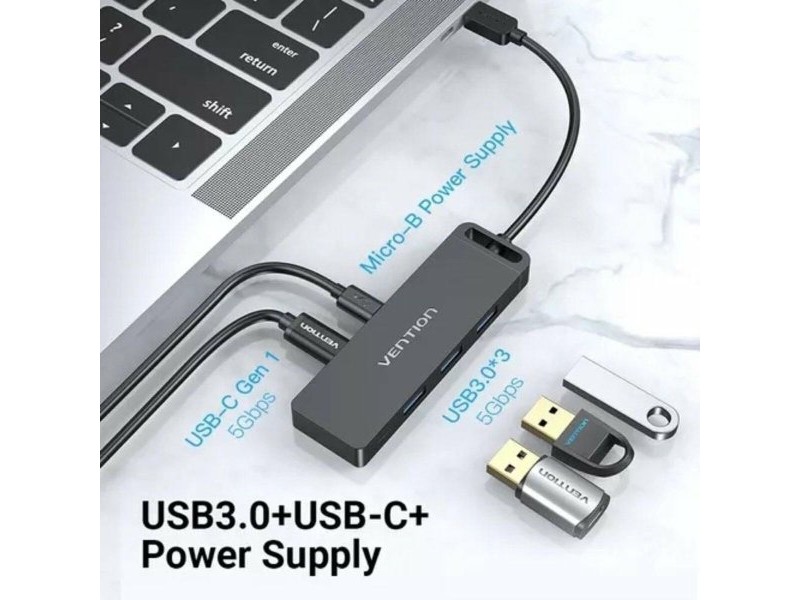 USB извод Vention TGTBB Черен