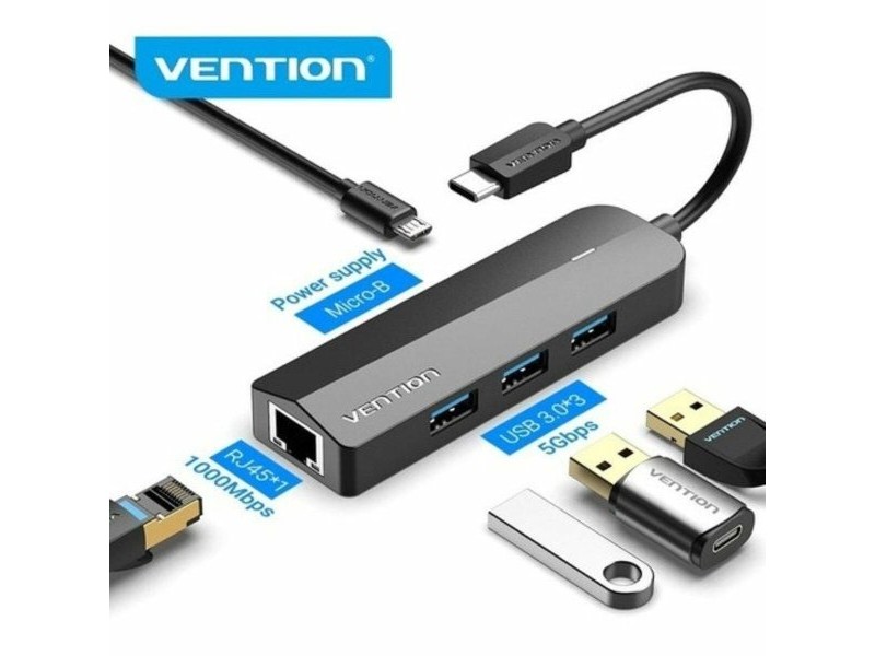 USB извод Vention TGPBB Черен (1 броя)