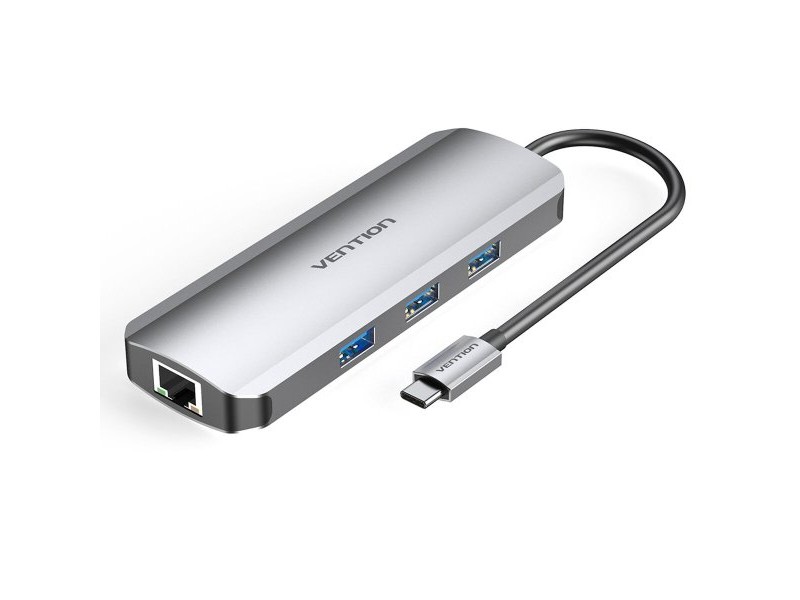 USB извод Vention TOKHB 100 W Сребрист