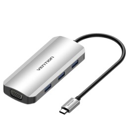 USB извод Vention TOIHB 100 W Сребрист