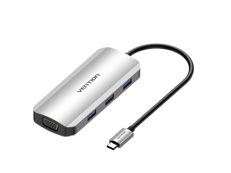 USB извод Vention TOIHB 100 W Сребрист