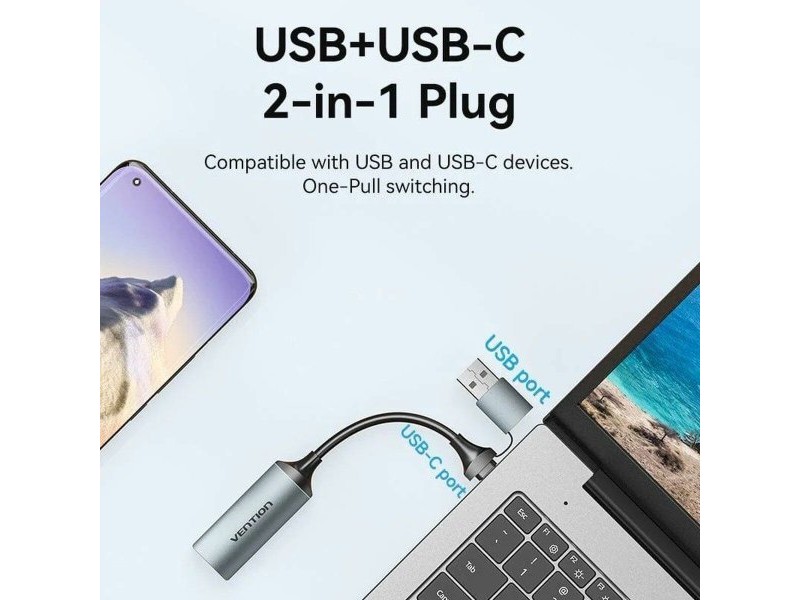 Адаптер за HDMI - USB-c Vention ACWHA 10 cm