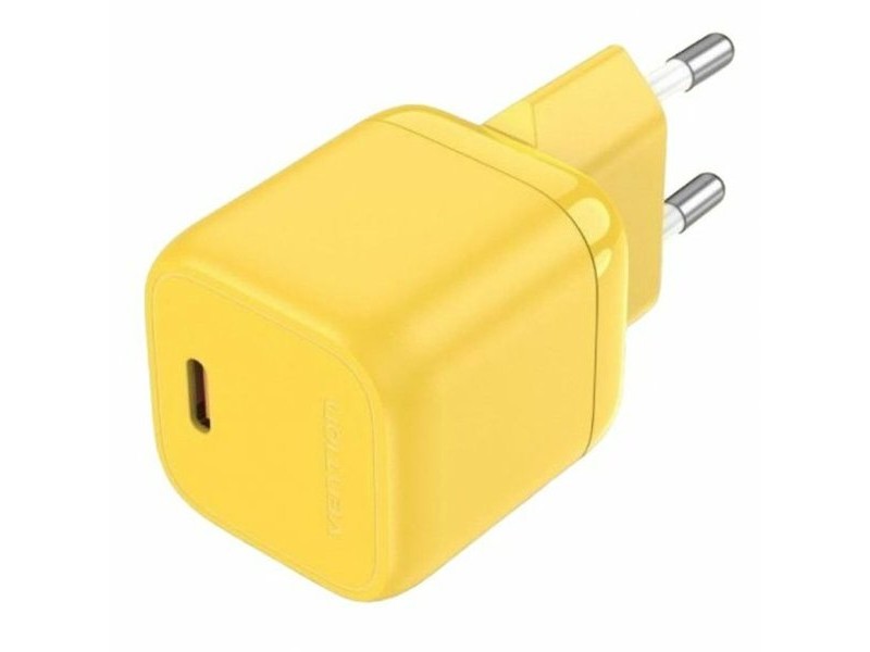 Зарядно за стена Vention FAKW0-EU 30 W USB-C Жълт