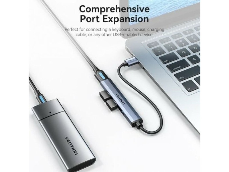 USB извод Vention CKOHB Сив