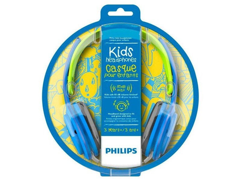Слушалки с лента за глава Philips SHK2000BL (3.5 mm) Син С кабел За деца