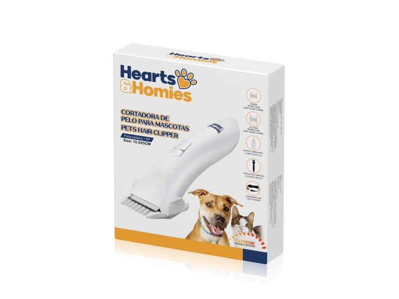 Уред за подстригване на домашни животни Hearts & Homies HEARTS&HOMIES Бял полипропилен 15,5 x 5 cm