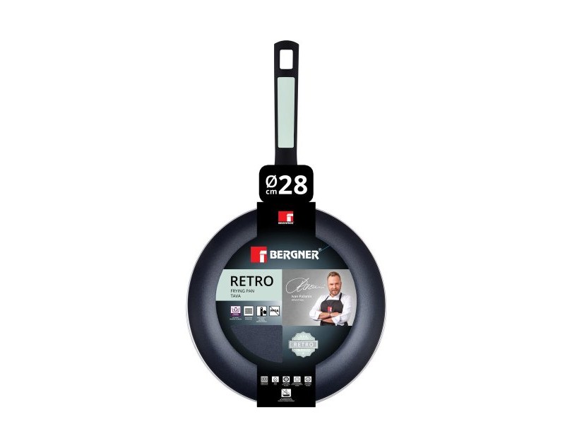 Тиган с Незалепващо Покритие Bergner Зелен Алуминий Ø 28 cm