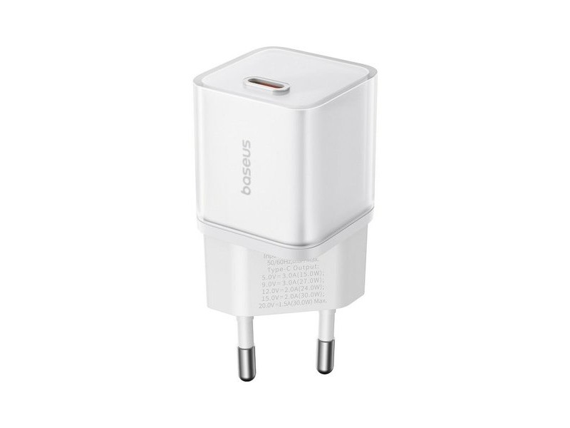 Зарядно за стена Baseus P10162504213-00 Бял 30 W