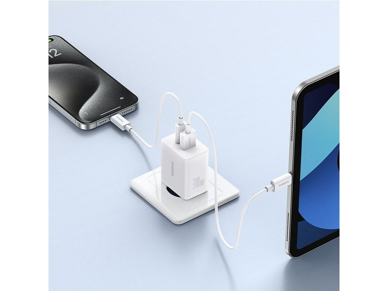 Зарядно за стена Baseus P10111404213-00 Бял 30 W